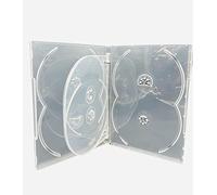 Media Replication CD / DVD / BLU RAY 14mm Clear DVD 6 Way Case for 6 Disc (Pack of 5)