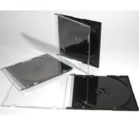 Media Replication CD/DVD Jewel 5.2mm Cases for 1 Disc With Black Tray (100)