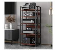 Media Stand,47in Tall Audio Rack Stereo Cabinet - Media Stand Component Storage Unit - Corner Entertainment Center Electronics Equipment Shelf for Home Club