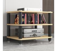 Media Stand Audio Rack, Portable Gaming Shelf, Multi-Function Open Component Cabinet, Easy to Assemble for Projector and DVD Player