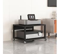 Media Stand,Audio Rack,Stereo Stand,Game Console Stand,DVD Shelf,AV Media Stand Corner Shelf,Audio Rack Tower,Mid-Century Modern Record Player Holder,for Living Gaming Recording Room.(50x40x35cm)