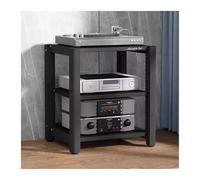 Media Stand for Living Room and Bedroom, 2/3/4/5 Tier Storage Unit for Game Console, Audio Video Tower Cabinet, Corner Shelf for CD Record Player and Speaker