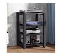 Media Stand for Living Room and Bedroom, 2/3/4/5 Tier Storage Unit for Game Console, Audio Video Tower Cabinet, Corner Shelf for CD Record Player and Speaker