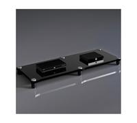 Media Stand Home Theater Audio-Visual Rack Tower Shock-Absorbing Media Storage Cabinet for DVD CD Record Player Games Console(Black,1 Tier)