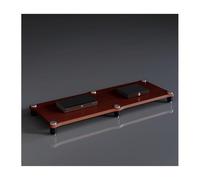 Media Stand Home Theater Audio-Visual Rack Tower Shock-Absorbing Media Storage Cabinet for DVD CD Record Player Games Console(Brown,1 Tier)