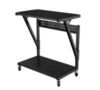Media Stand with Storage Shelves, Adjustable Record Player Stand for Study Room, Video Studio, Hotel