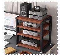 Media Stereo Cabinet Stand - 2/3/4 Tier HiFi Audio Rack Desktop AV Stand for Home/Office/Gaming Headphone Amplifier & Small Storage Solutions Stylish & Space-Saving
