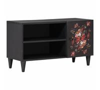 Media Storage Cabinet Multicolour Solid Mango Wood 80x31.5x46cm Floral Doors (1)