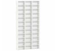 Homcom Cd Dvd Media Storage Shelves Display Shelf Racks Wooden Frame In Pale Grey Pale Grey