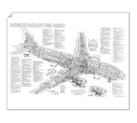 Media Storehouse 10x8 Print of Airbus A320-100 Cutaway Poster (1569799)