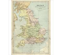 Media Storehouse 10x8 Print of Antique map of Britain under the Anglo Saxons (14549471)