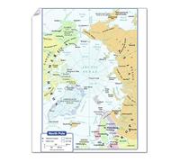 Media Storehouse 10x8 Print of arctic ocean, cartography, map, no people, north pole, polar equal area (14432317)