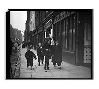 Media Storehouse 10x8 Print of Four boys in a street in the East End of London (4475757)