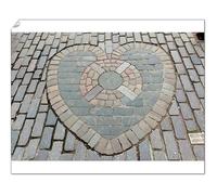 Media Storehouse 10x8 Print of Heart of Midlothian, paving stones mosaic in front of St (12534465)