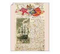 Media Storehouse 10x8 Print of HMS Victory, Flags and Nelson Quote (11549825)