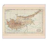 Media Storehouse Ancient Map of Cyprus Print, 1880 Lithograph Edition - Print 10"x8" (25x20cm) (13666835)