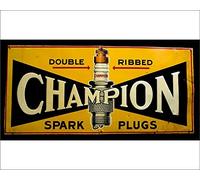 Media Storehouse Champion Spark Plugs Print Advertising Vintage Tin Sign - Print 10"x8" (25x20cm) (4422401)
