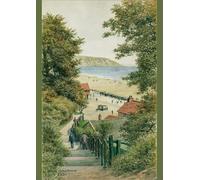 Media Storehouse Filey Beach Steps Print, North Yorkshire, 1930s - Poster Print A2 (59.4 x 42cm) (32309722)