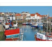 Media Storehouse Fishing Boats in Pittenweem Harbour Print, Fife, Scotland - Print 10"x8" (25x20cm) (15270335)