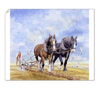 Media Storehouse Horses pulling the plough Print by Malcolm Greensmith - Print 10"x8" (25x20cm) (4397269)