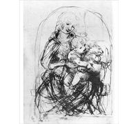 Media Storehouse Leonardo da Vinci Study for a Madonna with a Cat Print - Print 10"x8" (25x20cm) (12845163)