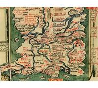 Media Storehouse Matthew Paris Map of Great Britain, c. 1250 (1944) Print - Print 10"x8" (25x20cm) (19777528)