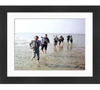 Media Storehouse Modern Frame 22"x18" (58x48cm) - David Jason as Del Boy Running Out of the Sea at Margate Print (21337120)