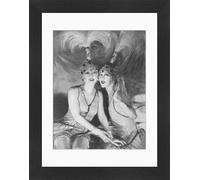 Media Storehouse Modern Frame 22"x18" (58x48cm) - The Dolly Sisters in Paris New York Print, 1927 (20954211)