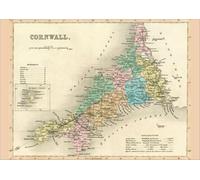 Media Storehouse Poster Print A2 (59.4 x 42cm) - Cornwall Map Print circa 1857 (14291483)