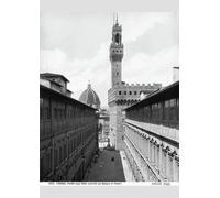 Media Storehouse Poster Print A2 (59.4 x 42cm) - The square of the Uffizi and, in the background, Palazzo Vecchio and the dome of the Cathedral, Florence (33159361)