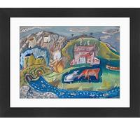 Media Storehouse Solva Fishing Village in Pembrokeshire 1936 Watercolour Gouache on Paper - Modern Frame 22"x18" (58x48cm) (25140854)
