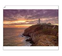 Media Storehouse South Stack Lighthouse Sunset Print, Isle of Anglesey - Print 10"x8" (25x20cm) (14681620)