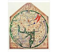 Media Storehouse The Hereford Mappa Mundi 1280 Print - Jerusalem Center - Print 10"x8" (25x20cm) (5881938)