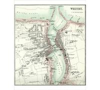 Media Storehouse Vintage 1880 Whitby Map Print, North Yorkshire, England - Print 10"x8" (25x20cm) (18063141)