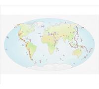 Media Storehouse Volcanic Activity World Map Print - Print 10"x8" (25x20cm) (13539939)