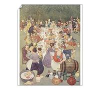 Media Storehouse Wedding Feast by William Heath Robinson, 1920s Colour Print - Print 10"x8" (25x20cm) (4369638)