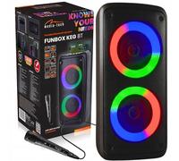 Media-Tech FUNBOX BT MT3181 Karaoke Portable Bluetooth Speaker with Microphone Bluetooth 40W RMS Supports Micro SD Cards, RGB Color Lighting