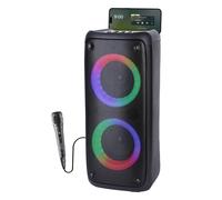 Media-Tech FUNBOX BT MT3181 Karaoke Portable Bluetooth Speaker with Microphone Bluetooth 40W RMS Supports Micro SD Cards, RGB Color Lighting