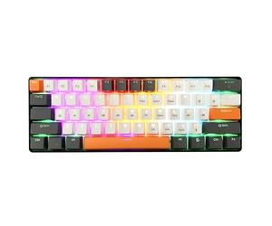 media-tech Zone 61 MT1258 Mechanical Gaming Keyboard 60% Compact 61 Keys Quiet RED Switch LED Backlight 19 Modes Anti-Ghosting USB-C Ergonomic Mini Format