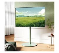 media unit Rolling TV Stand for 40-70 Inch Smart TVs, Mobile with Height Adjustable, Cart with Locking Wheels for living room(Green)