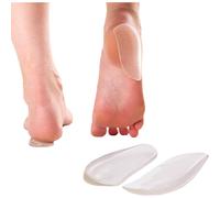 Medial & Lateral Heel Wedge Silicone Insoles (Pair) - Supination & Pronation Corrective Adhesive Shoe Inserts