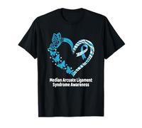 Median Arcuate Ligament Syndrome MALS Awareness Heart T-Shirt