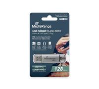 MediaRange 128GB USB 3.0 Combo Flash Drive with USB Type-C™ Male