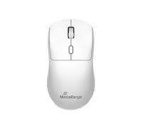 MediaRange 4 Button Wireless Optical Mouse with Scroll Wheel and DPI Button 1000-1600 DPI Balanced White