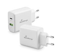 MEDIARANGE 43W Steckdosen-Ladegerät mit USB-A u. USB-C weiÃŸ