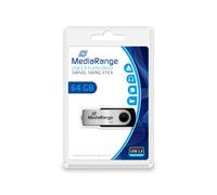 MediaRange MR912 Flexi USB Stick 64GB 15MB/s USB 2.0 black-silver