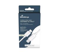 MediaRange Apple Lightning to USB Type-C Charge + Sync Cable 1m White