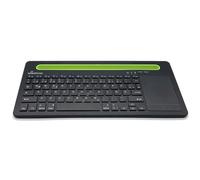 MediaRange, Bluetooth, compact multi-pairing wireless keyboard with 78 keys and touchpad, QWERTZ (DE/AT/CH) keyboard layout, black/green
