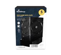 MediaRange BOX30-2 DVD Case for 2 Discs 14 mm Pack of 5 Black