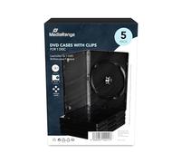 MediaRange BOX30 - DVD 5 Way Jewel Cases - Holds 1 Disc Pack of 5 - Black